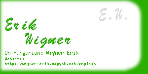 erik wigner business card